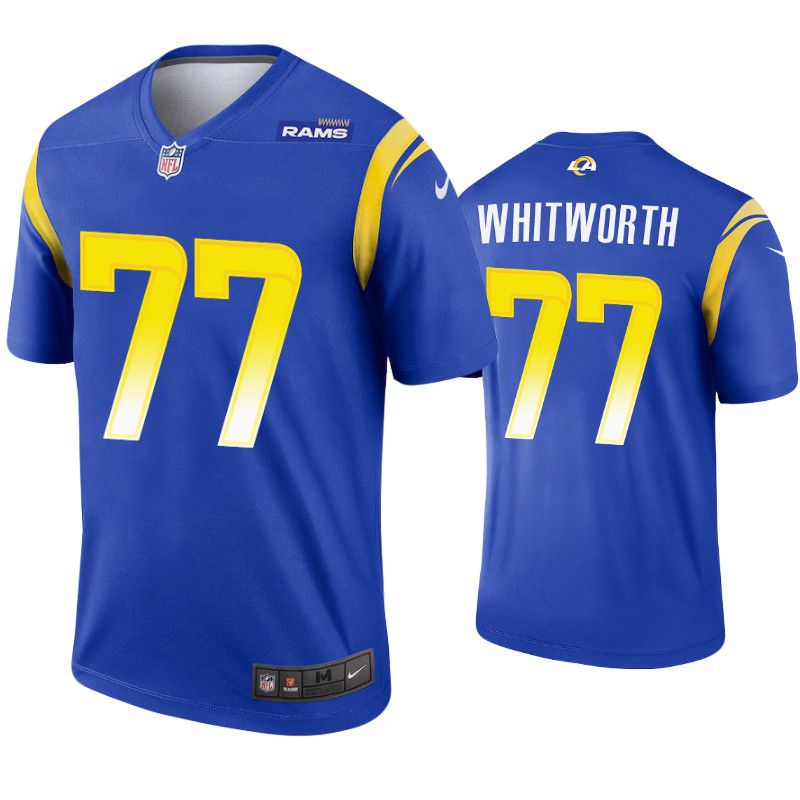 Men Los Angeles Rams #77 Andrew Whitworth Nike Royal Legend NFL Jersey